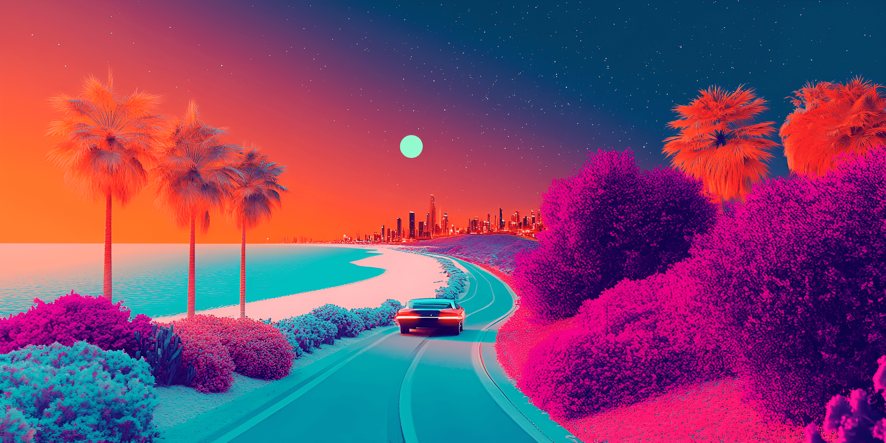 Retrodelic Hero Background